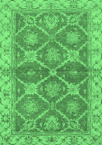 Abstract Emerald Green Modern Rug, abs2522emgrn