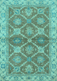 Abstract Light Blue Modern Rug, abs2522lblu