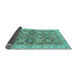 Sideview of Abstract Light Blue Modern Rug, abs2522lblu