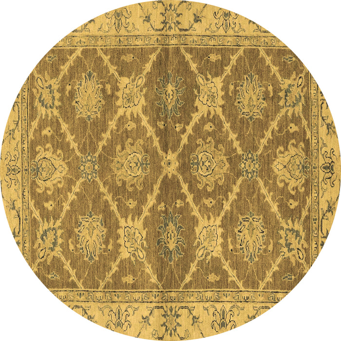 Round Machine Washable Abstract Brown Modern Rug, wshabs2522brn