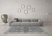 Machine Washable Abstract Gray Modern Rug in a Living Room,, wshabs2522gry