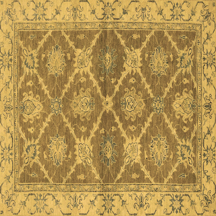 Square Abstract Brown Modern Rug, abs2522brn