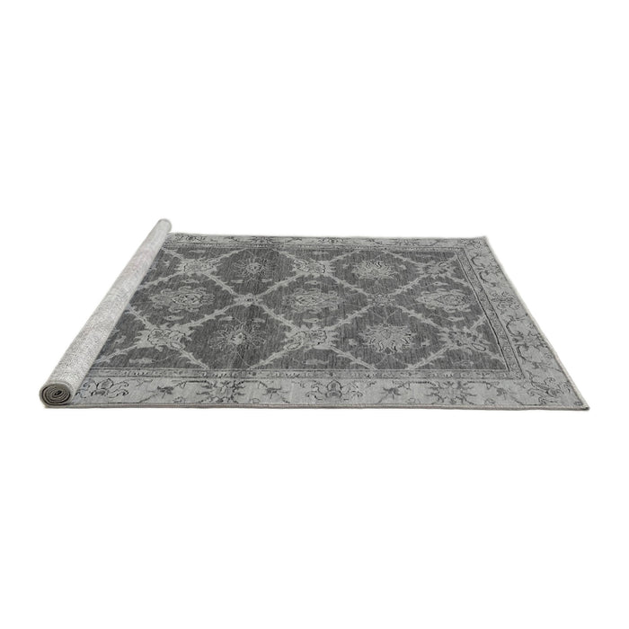 Sideview of Machine Washable Abstract Gray Modern Rug, wshabs2522gry