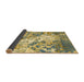 Sideview of Abstract Chrome Gold Yellow Modern Rug, abs2523