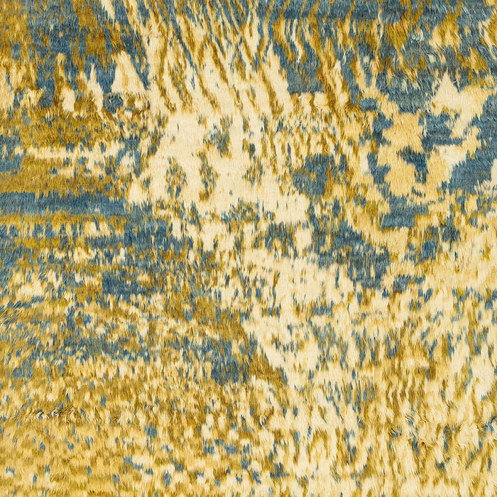 Machine Washable Abstract Chrome Gold Yellow Rug, wshabs2523