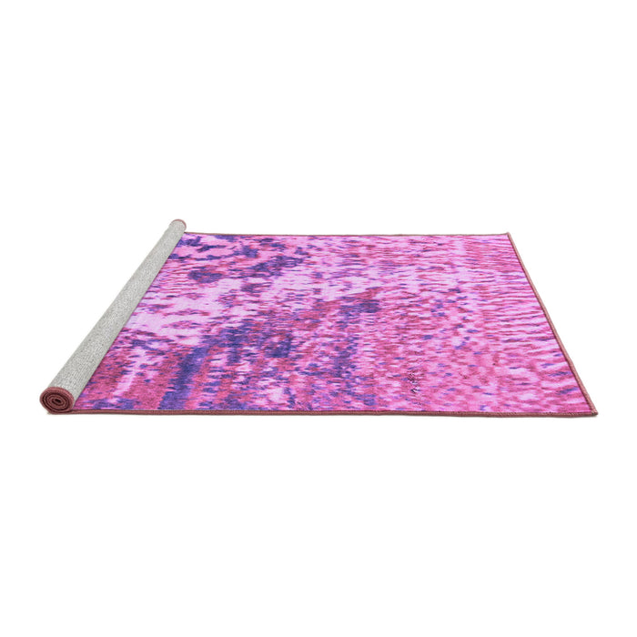 Sideview of Machine Washable Abstract Purple Modern Area Rugs, wshabs2523pur