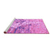 Sideview of Machine Washable Abstract Purple Modern Area Rugs, wshabs2523pur