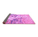 Sideview of Abstract Purple Modern Rug, abs2523pur