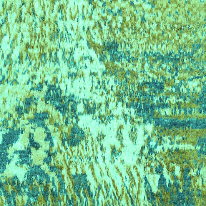 Machine Washable Abstract Turquoise Modern Area Rugs, wshabs2523turq