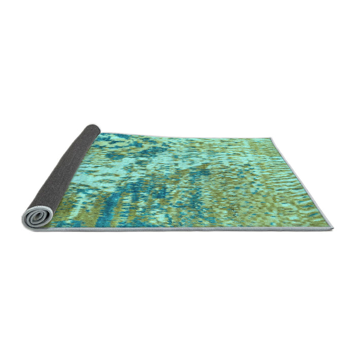Sideview of Abstract Light Blue Modern Rug, abs2523lblu