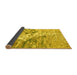 Sideview of Abstract Yellow Modern Rug, abs2523yw