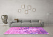 Machine Washable Abstract Purple Modern Area Rugs in a Living Room, wshabs2523pur