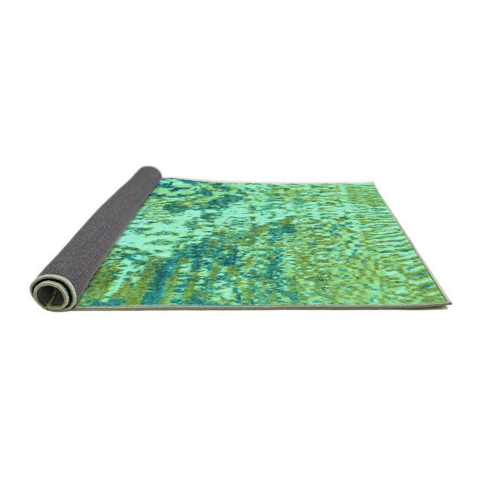 Sideview of Abstract Turquoise Modern Rug, abs2523turq