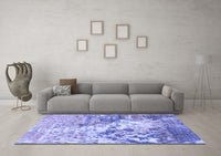 Machine Washable Abstract Blue Modern Rug, wshabs2523blu