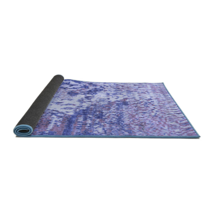 Sideview of Abstract Blue Modern Rug, abs2523blu