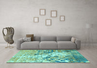 Machine Washable Abstract Light Blue Modern Rug, wshabs2523lblu