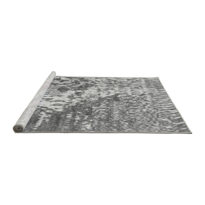 Sideview of Machine Washable Abstract Gray Modern Rug, wshabs2523gry