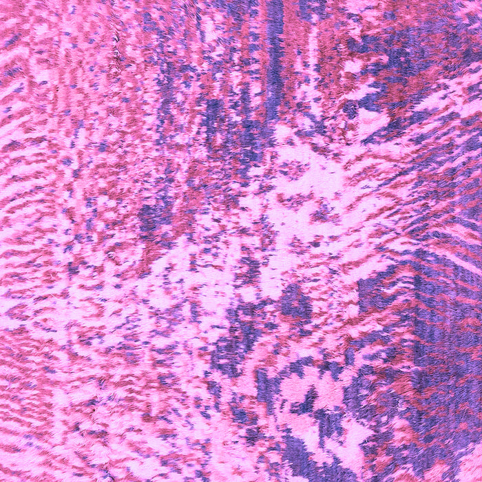 Square Machine Washable Abstract Purple Modern Area Rugs, wshabs2523pur