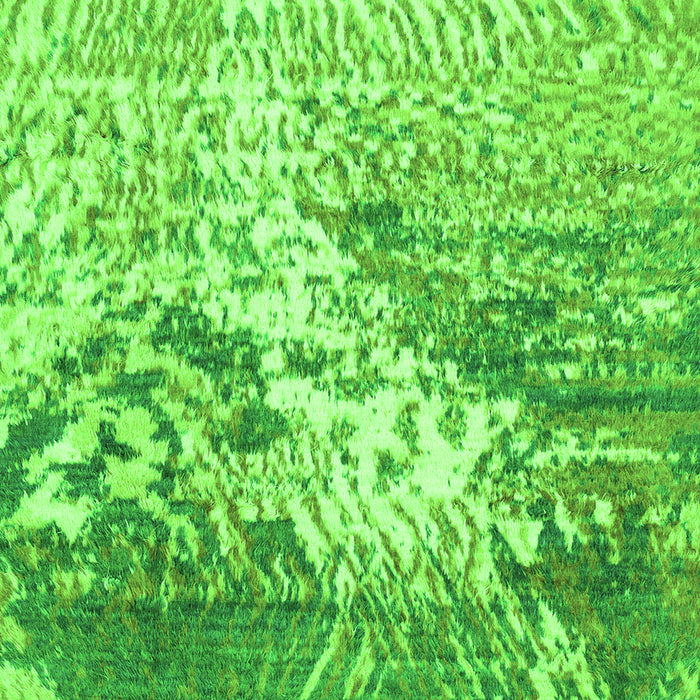 Square Machine Washable Abstract Green Modern Area Rugs, wshabs2523grn