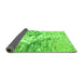 Sideview of Abstract Green Modern Rug, abs2523grn