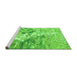 Sideview of Machine Washable Abstract Green Modern Area Rugs, wshabs2523grn