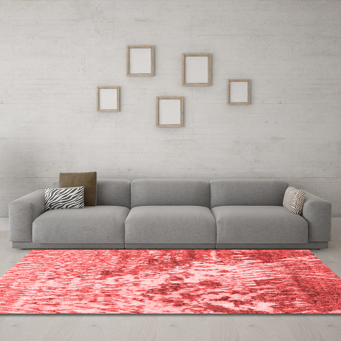 Modern Red Washable Rugs