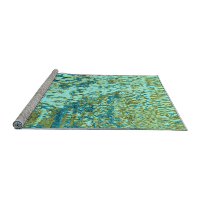 Sideview of Machine Washable Abstract Light Blue Modern Rug, wshabs2523lblu