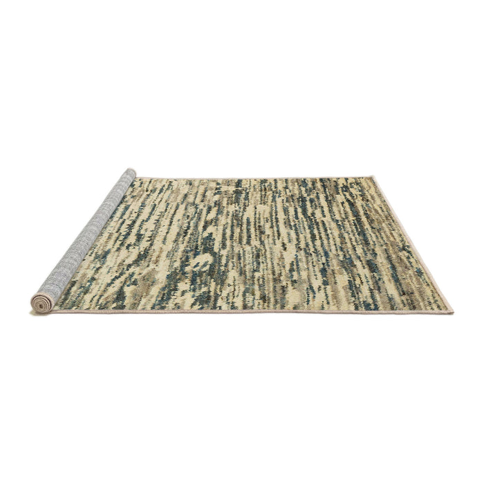 Sideview of Machine Washable Abstract Brown Gold Rug, wshabs2524