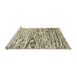 Sideview of Machine Washable Abstract Brown Gold Rug, wshabs2524