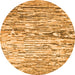 Round Abstract Orange Modern Rug, abs2524org