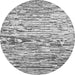 Round Machine Washable Abstract Gray Modern Rug, wshabs2524gry