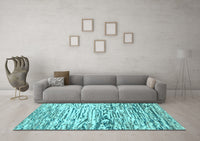 Machine Washable Abstract Light Blue Modern Rug, wshabs2524lblu