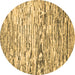 Round Abstract Brown Modern Rug, abs2524brn