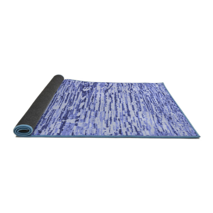 Sideview of Abstract Blue Modern Rug, abs2524blu