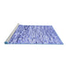 Sideview of Machine Washable Abstract Blue Modern Rug, wshabs2524blu