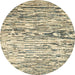 Round Abstract Brown Gold Modern Rug, abs2524