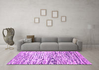 Machine Washable Abstract Purple Modern Rug, wshabs2524pur