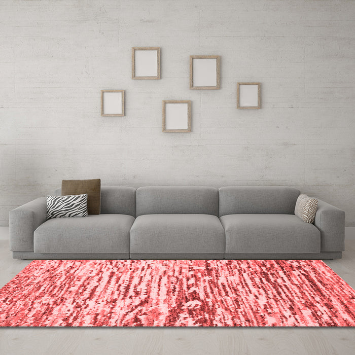 Modern Red Washable Rugs