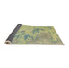 Sideview of Abstract Khaki Green Modern Rug, abs2525