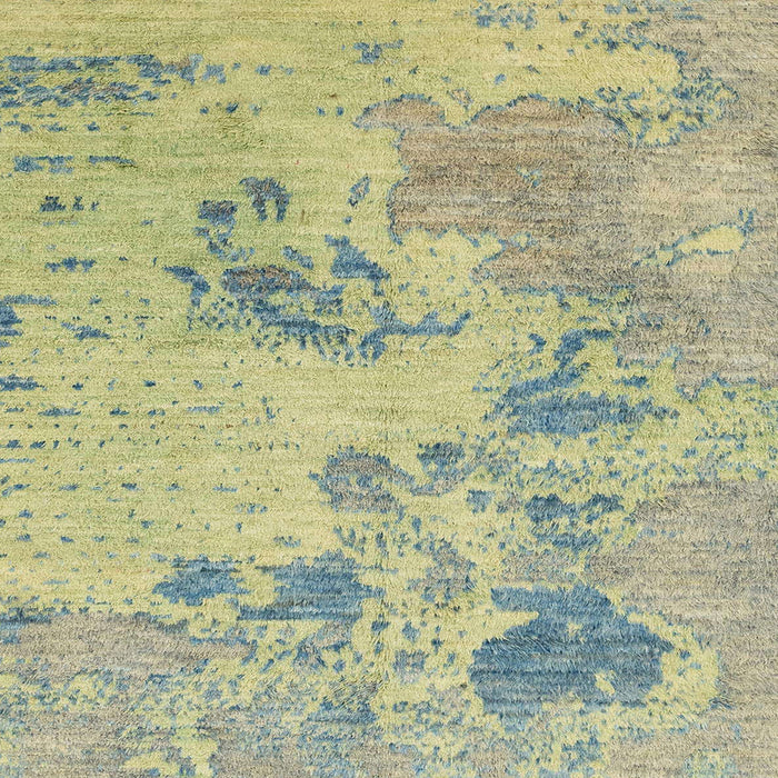 Square Abstract Khaki Green Modern Rug, abs2525