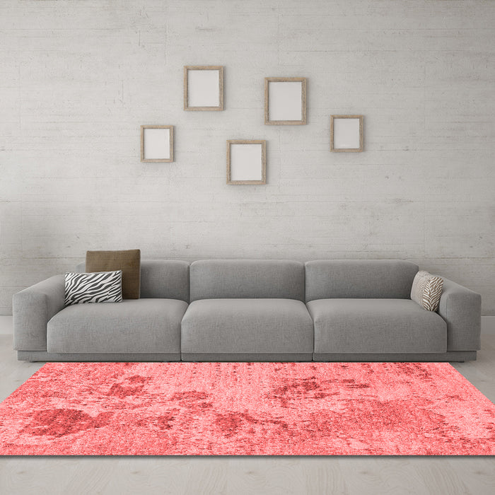 Modern Red Washable Rugs