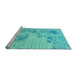 Sideview of Machine Washable Abstract Light Blue Modern Rug, wshabs2525lblu