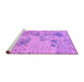 Sideview of Machine Washable Abstract Purple Modern Area Rugs, wshabs2525pur