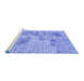 Sideview of Machine Washable Abstract Blue Modern Rug, wshabs2525blu