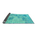 Sideview of Abstract Light Blue Modern Rug, abs2525lblu