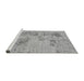 Sideview of Machine Washable Abstract Gray Modern Rug, wshabs2525gry