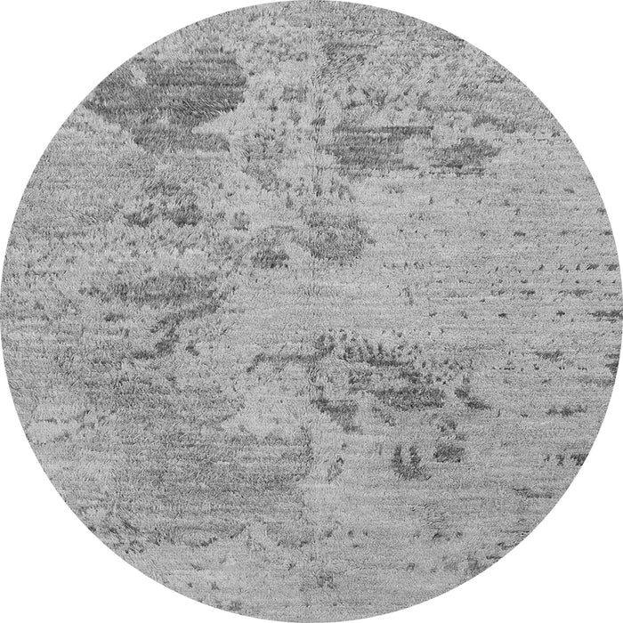 Round Abstract Gray Modern Rug, abs2525gry