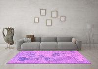 Machine Washable Abstract Purple Modern Rug, wshabs2525pur