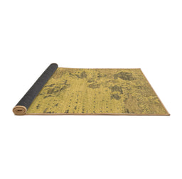 Sideview of Abstract Brown Modern Rug, abs2525brn