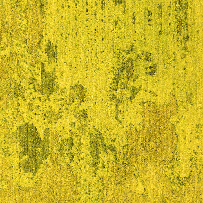 Square Abstract Yellow Modern Rug, abs2525yw